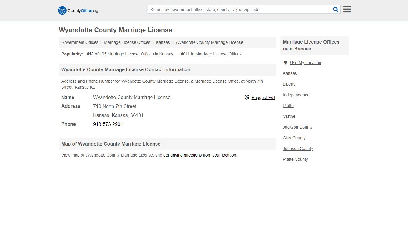 Wyandotte County Marriage License